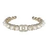 Chanel CC Spiked Crystal And Pearl Cuff Bracelet Light Gold Hardware -Online Bag Store C B 240102 1 01