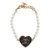 Chanel CC Heart Denim & Pearls Bracelet Blue/White Gold Hardware -Online Bag Store C B 240209 1 01
