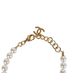 Chanel CC Heart Denim & Pearls Bracelet Blue/White Gold Hardware -Online Bag Store C B 240209 1 04
