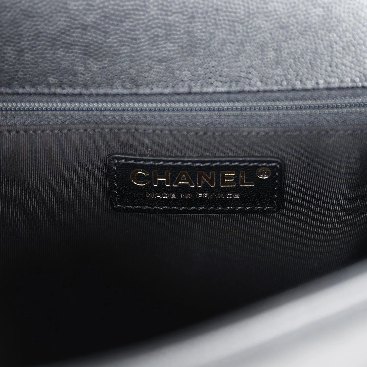 Chanel New Medium Boy Bag Black Caviar Antique Gold Hardware 11 Chanel New Medium Boy Bag Black Caviar Antique Gold Hardware - Image 9