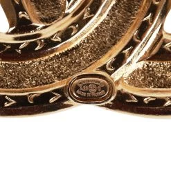 Chanel Crystal CC Gold Quilted Brooch -Online Bag Store C BR 120822 1 04