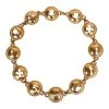 Vintage Chanel Round Cutout Lucky Charms Chain Belt Gold Metal