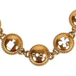 Vintage Chanel Round Cutout Lucky Charms Chain Belt Gold Metal -Online Bag Store C BT 230913 2 03