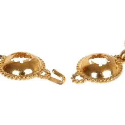 Vintage Chanel Round Cutout Lucky Charms Chain Belt Gold Metal -Online Bag Store C BT 230913 2 07