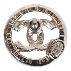 Chanel Silver CC Circle Stud Earrings -Online Bag Store C E 230613 6 04