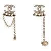 Chanel CC Rhinestone And Gold Metal Dangle Ear Cuff Earrings -Online Bag Store C E 230921 1 01