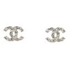 Chanel Twisted CC Light Pink And White Crystal And Pearl Earrings Gold Metal Hardware -Online Bag Store C E 240102 2 01