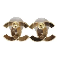 Chanel Crystal CC Stud Earrings Black Gold Metal/Enamel Hardware -Online Bag Store C E 240102 4 04