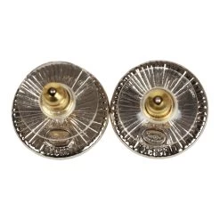 Chanel Crystal CC Round Pearl Stud Earrings Light Gold Hardware -Online Bag Store C E 240102 5 04