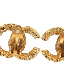 Vintage Chanel Florentine CC Earrings Gold Hardware -Online Bag Store C E 240306 1 05