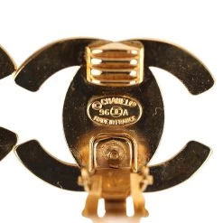 Vintage Chanel Large CC Turnlock Earrings Gold Hardware -Online Bag Store C E 240306 2 05