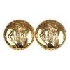 Vintage Chanel Round Coco Mademoiselle Earrings Gold Hardware -Online Bag Store C E 240306 5 01