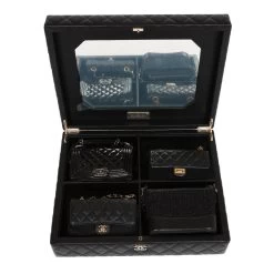 Chanel Success Story Black Lambskin Trunk Set Of 4 Mini Bags
