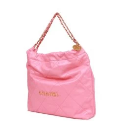 Chanel Small 22 Bag Pink Calfskin Gold Hardware -Online Bag Store C FN 081722 1 04