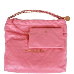 Chanel Small 22 Bag Pink Calfskin Gold Hardware -Online Bag Store C FN 081722 1 06