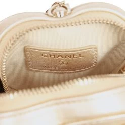 Chanel CC In Love Heart Necklace Bag Gold Lambskin Light Gold Hardware 17 Chanel CC In Love Heart Necklace Bag Gold Lambskin Light Gold Hardware -Online Bag Store C FN 082622 1 08