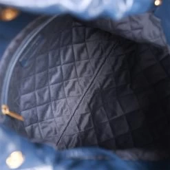 Pre-owned Chanel Large 22 Bag Navy Lambskin Antique Gold Hardware -Online Bag Store C FN 112922 1 08