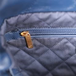 Pre-owned Chanel Large 22 Bag Navy Lambskin Antique Gold Hardware -Online Bag Store C FN 112922 1 10