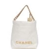 Chanel Mini 22 Bag White Calfskin Gold Hardware -Online Bag Store C FN 230315 1 01