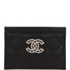 Chanel Card Holder Wallet Black Caviar Crystal And Light Gold Hardware -Online Bag Store C FN 230315 5 OB 01
