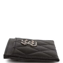 Chanel Card Holder Wallet Black Caviar Crystal And Light Gold Hardware -Online Bag Store C FN 230315 5 OB 05