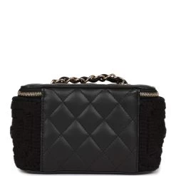 Chanel Small Vanity Case Black Crochet And Lambskin Light Gold Hardware -Online Bag Store C FN 230331 2 TC 05