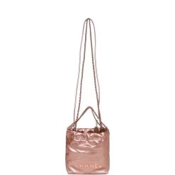 Chanel Mini 22 Bag Rose Gold Iridescent Calfskin Rose Gold Hardware 16 Chanel Mini 22 Bag Rose Gold Iridescent Calfskin Rose Gold Hardware -Online Bag Store C FN 230410 2 06