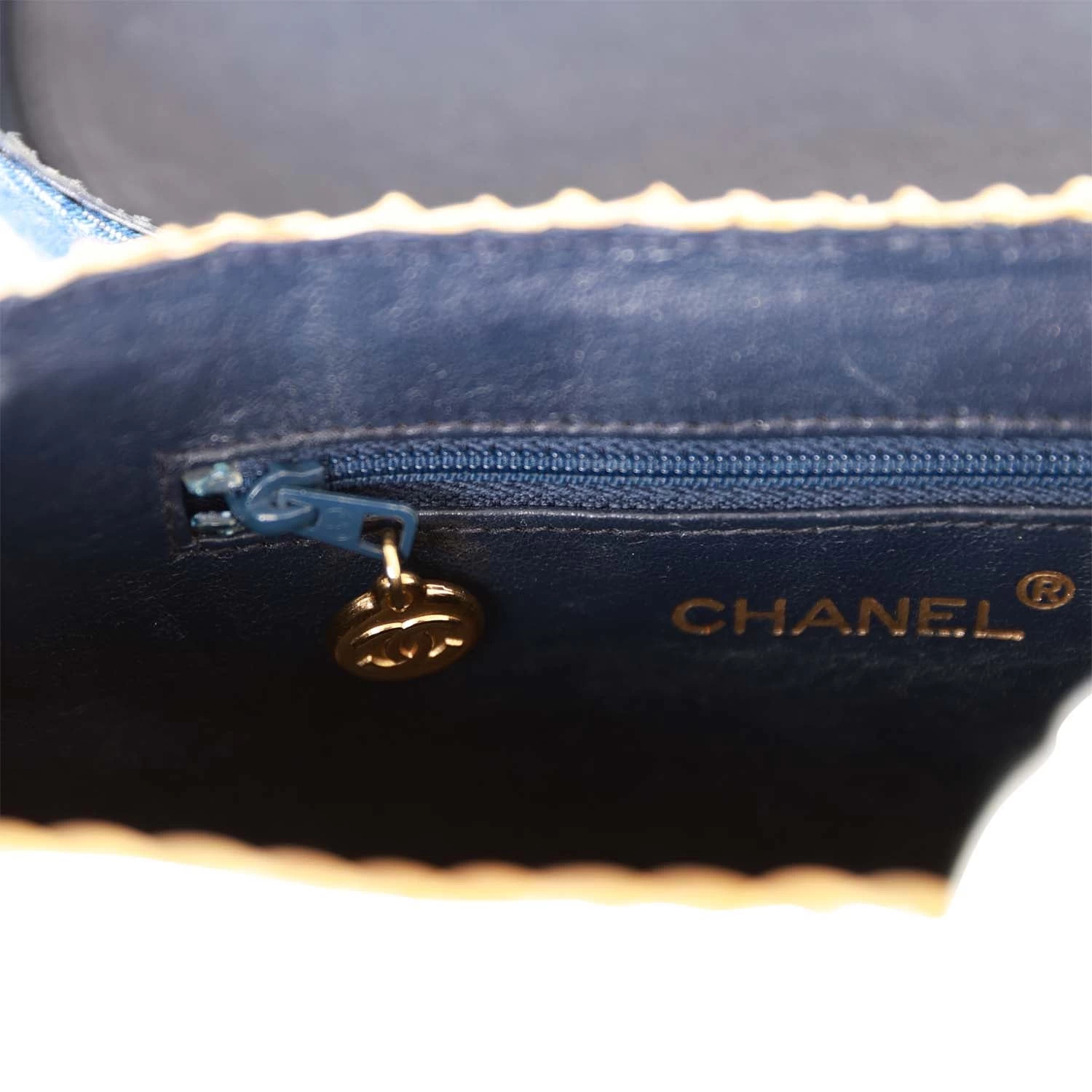 Vintage Chanel Basket Bag Denim And Rattan Wicker Gold Hardware 12 Vintage Chanel Basket Bag Denim And Rattan Wicker Gold Hardware - Image 10