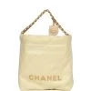 Chanel Mini 22 Bag Yellow Calfskin Gold Hardware -Online Bag Store C FN 230426 1 01