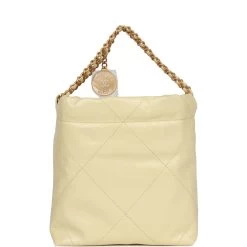 Chanel Mini 22 Bag Yellow Calfskin Gold Hardware -Online Bag Store C FN 230426 1 05