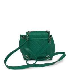 Chanel Small Duma Backpack Green Lambskin Light Gold Hardware -Online Bag Store C FN 230428 1 05