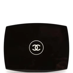 Pre-owned Chanel Minaudiere Compact Clutch Black Acrylic Silver Hardware