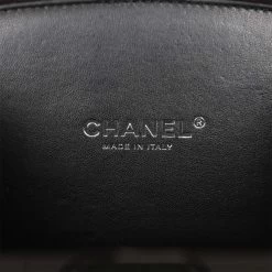 Pre-owned Chanel Minaudiere Compact Clutch Black Acrylic Silver Hardware -Online Bag Store C FN 230523 1 HH 09