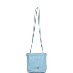 Chanel Mini 22 Bag Light Blue Calfskin Silver Hardware -Online Bag Store C FN 230616 1 07