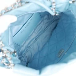 Chanel Mini 22 Bag Light Blue Calfskin Silver Hardware -Online Bag Store C FN 230616 1 09