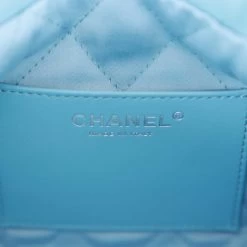 Chanel Mini 22 Bag Light Blue Calfskin Silver Hardware -Online Bag Store C FN 230616 1 10
