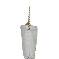 Chanel Mini 22 Bag Light Blue Calfskin Gold Hardware -Online Bag Store C FN 230724 1 05