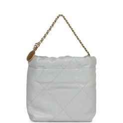 Chanel Mini 22 Bag Light Blue Calfskin Gold Hardware -Online Bag Store C FN 230724 1 06
