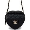 Chanel Chain Heart Clutch Black Lambskin Gold Hardware 1 Chanel Chain Heart Clutch Black Lambskin Gold Hardware -Online Bag Store C FN 230727 1 02