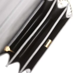 Chanel Accordion Pushlock Top Handle Flap Bag Black Patent Leather Aged Gold Hardware 19 Chanel Accordion Pushlock Top Handle Flap Bag Black Patent Leather Aged Gold Hardware -Online Bag Store C FN 230803 2 08