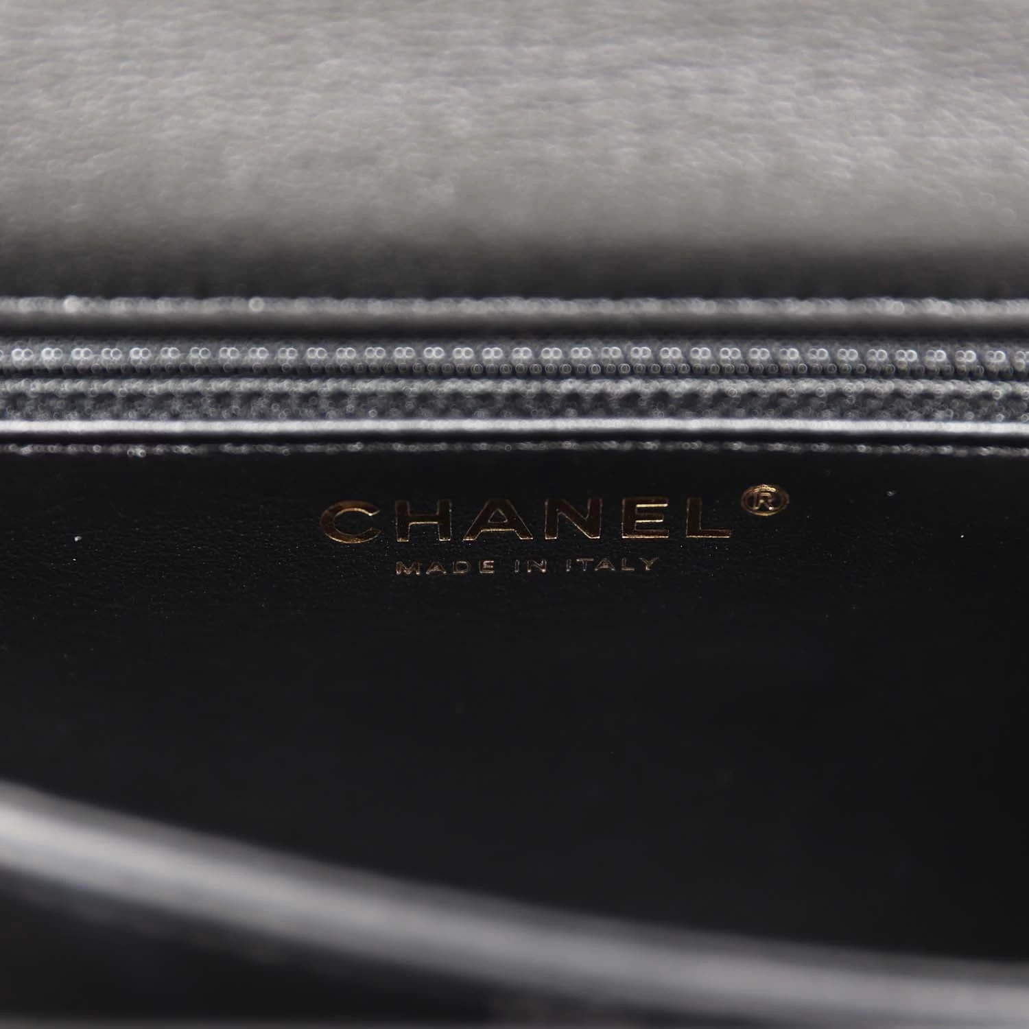 Chanel Accordion Pushlock Top Handle Flap Bag Black Patent Leather Aged Gold Hardware 11 Chanel Accordion Pushlock Top Handle Flap Bag Black Patent Leather Aged Gold Hardware - Image 9