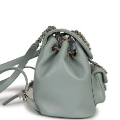 Chanel Small Duma Backpack Light Blue Lambskin Light Gold Hardware -Online Bag Store C FN 230807 1 OH 04