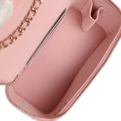 Chanel Small Classic Vanity Case Pink Caviar Light Gold Hardware -Online Bag Store C FN 230915 4 09