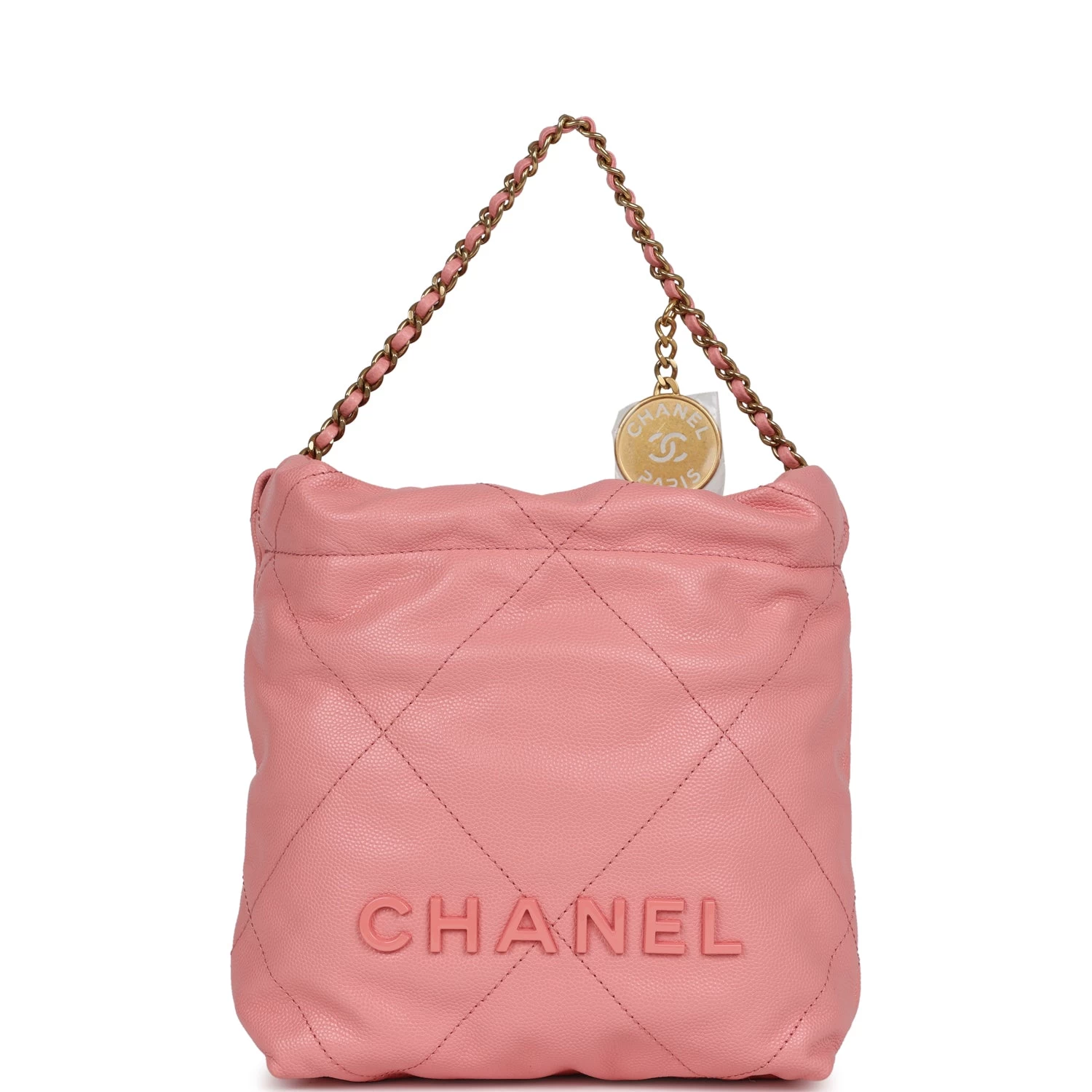 Chanel Mini 22 Bag Pink Shiny Caviar Gold Hardware 3 Chanel Mini 22 Bag Pink Shiny Caviar Gold Hardware