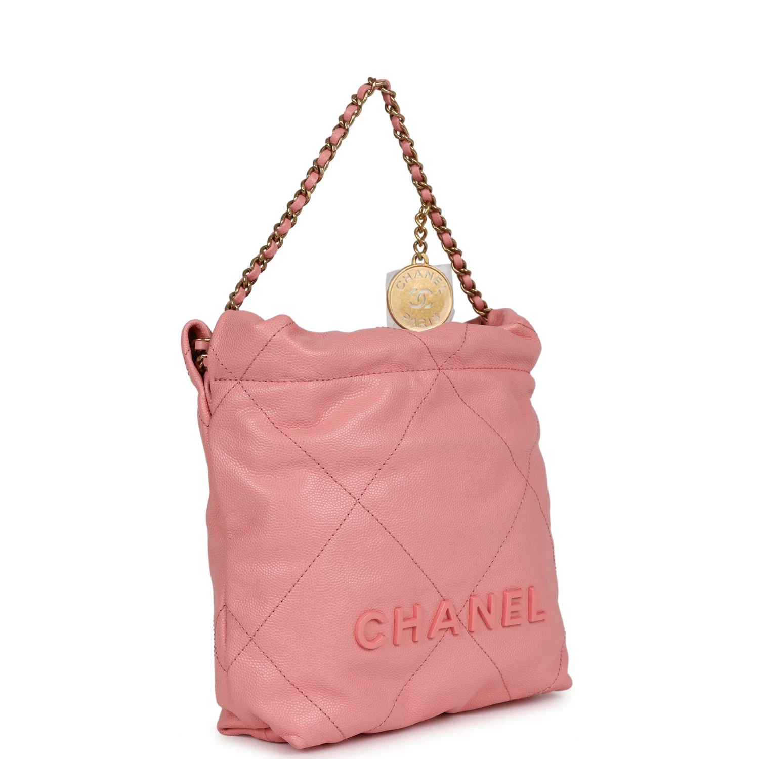 Chanel Mini 22 Bag Pink Shiny Caviar Gold Hardware 4 Chanel Mini 22 Bag Pink Shiny Caviar Gold Hardware - Image 2