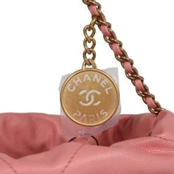 Chanel Mini 22 Bag Pink Shiny Caviar Gold Hardware 19 Chanel Mini 22 Bag Pink Shiny Caviar Gold Hardware -Online Bag Store C FN 230918 2 04