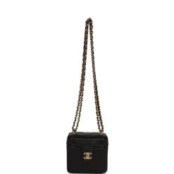 Chanel Mini Vanity Case Chain Clutch Black Lambskin Gold Hardware -Online Bag Store C FN 230918 4 01