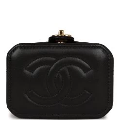Chanel Mini Vanity Case Chain Clutch Black Lambskin Gold Hardware -Online Bag Store C FN 230918 4 07