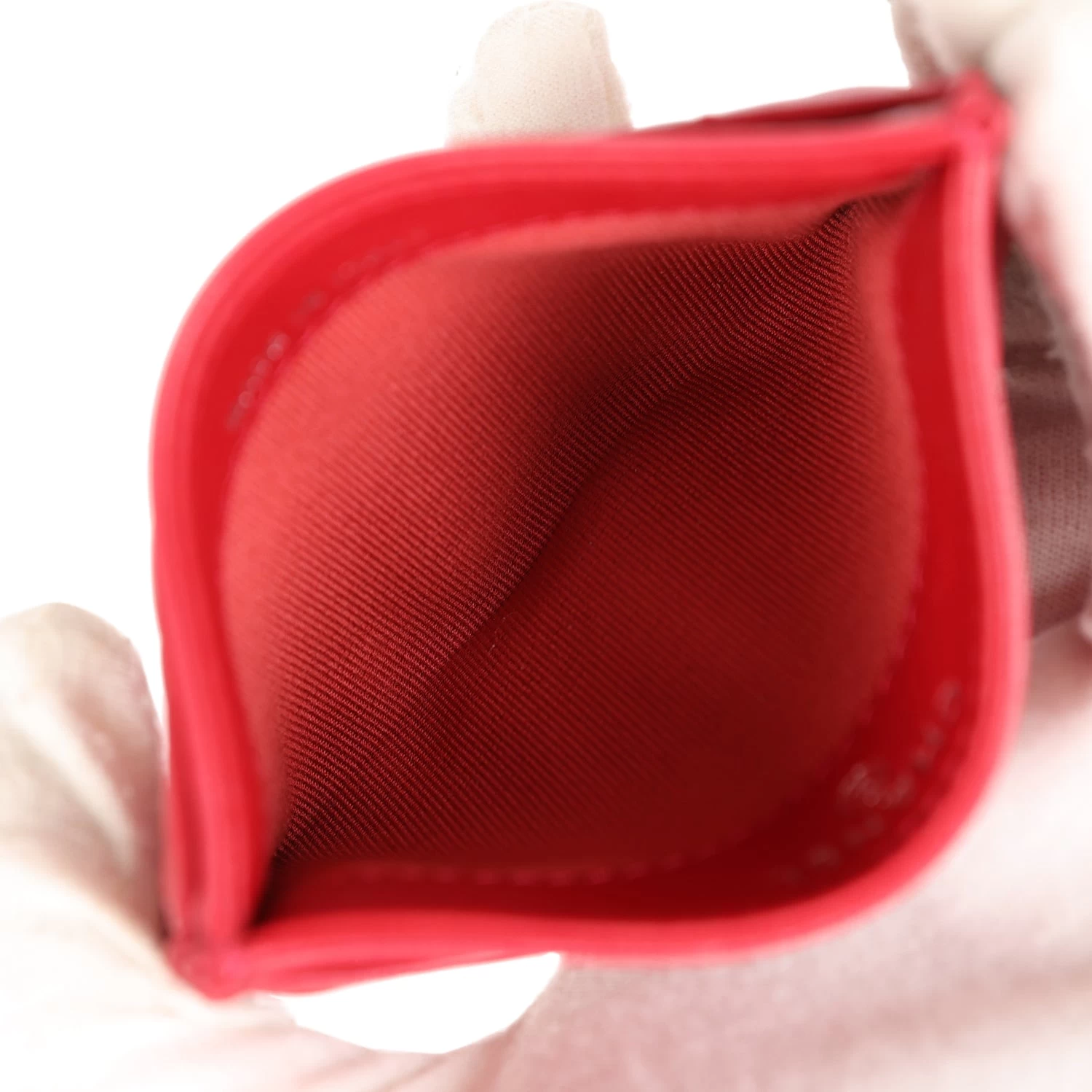 Chanel Card Holder Wallet Red Lambskin Silver Hardware 7 Chanel Card Holder Wallet Red Lambskin Silver Hardware - Image 5