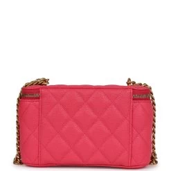 Chanel Small Vanity Case Hot Pink Caviar Brushed Gold Hardware -Online Bag Store C FN 230922 3 05